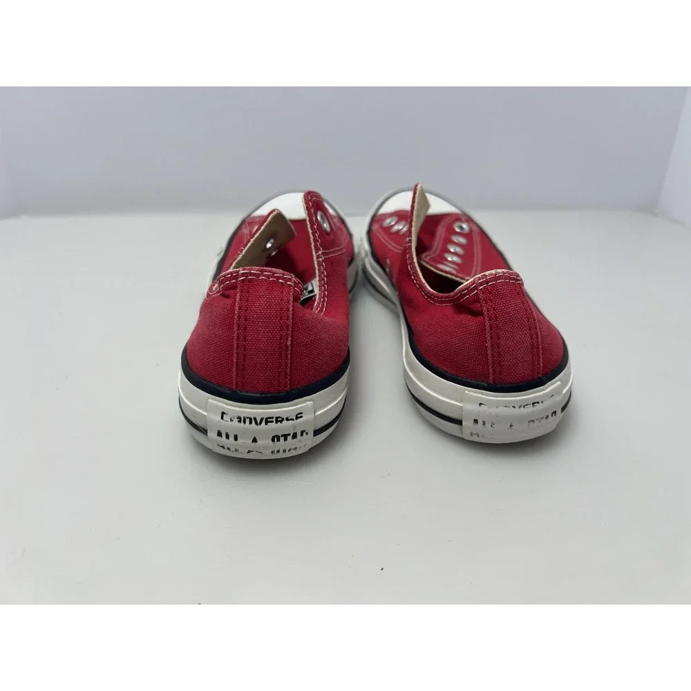 Converse Chuck Taylor‎ All Star Shoes Mens 5 Red Canvas Lace Up Low Top Sneakers - Picture 6 of 10
